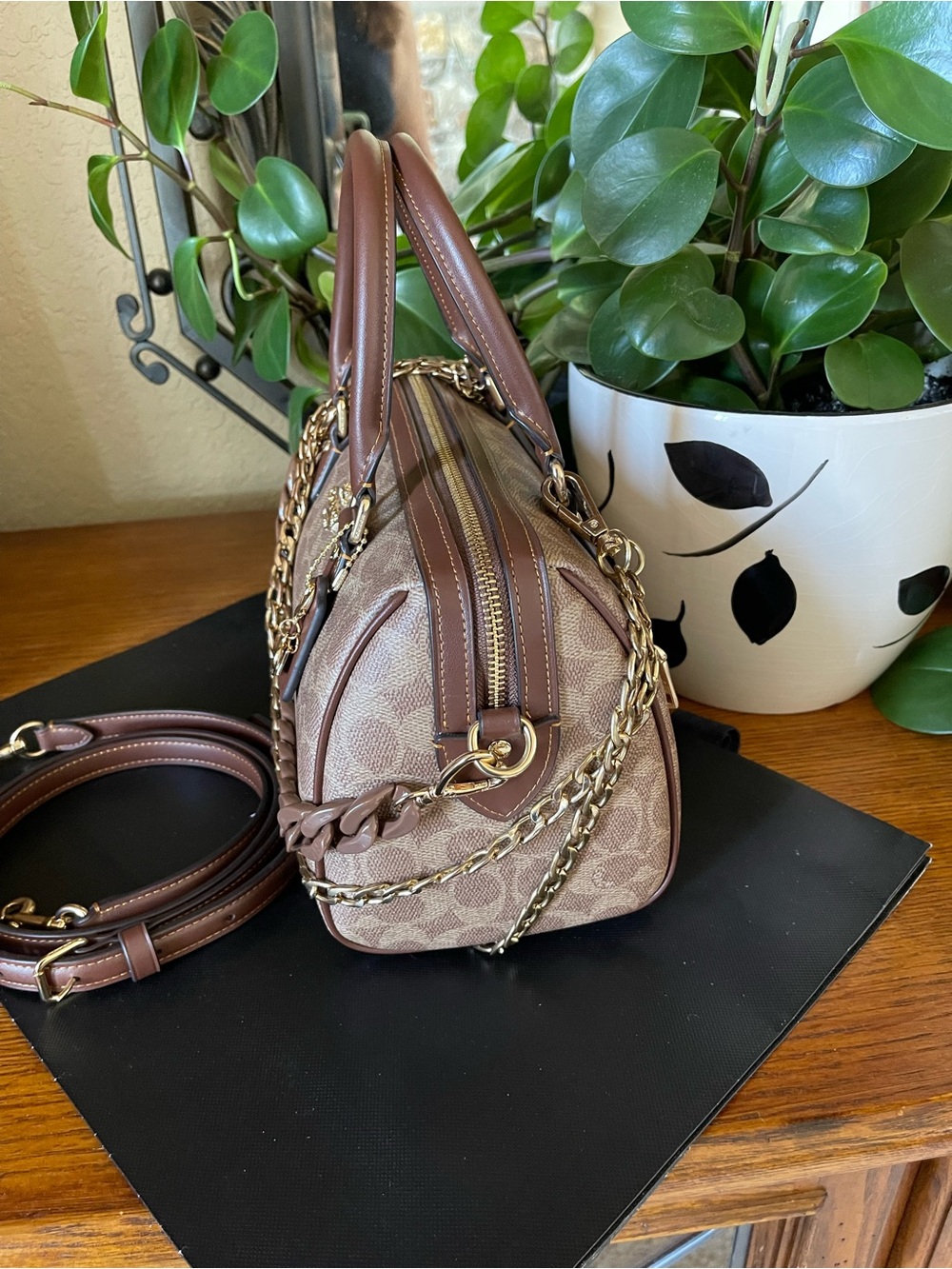 Coach Rowan Satchel with NWT Matching Wallet - Picture 6 of 12